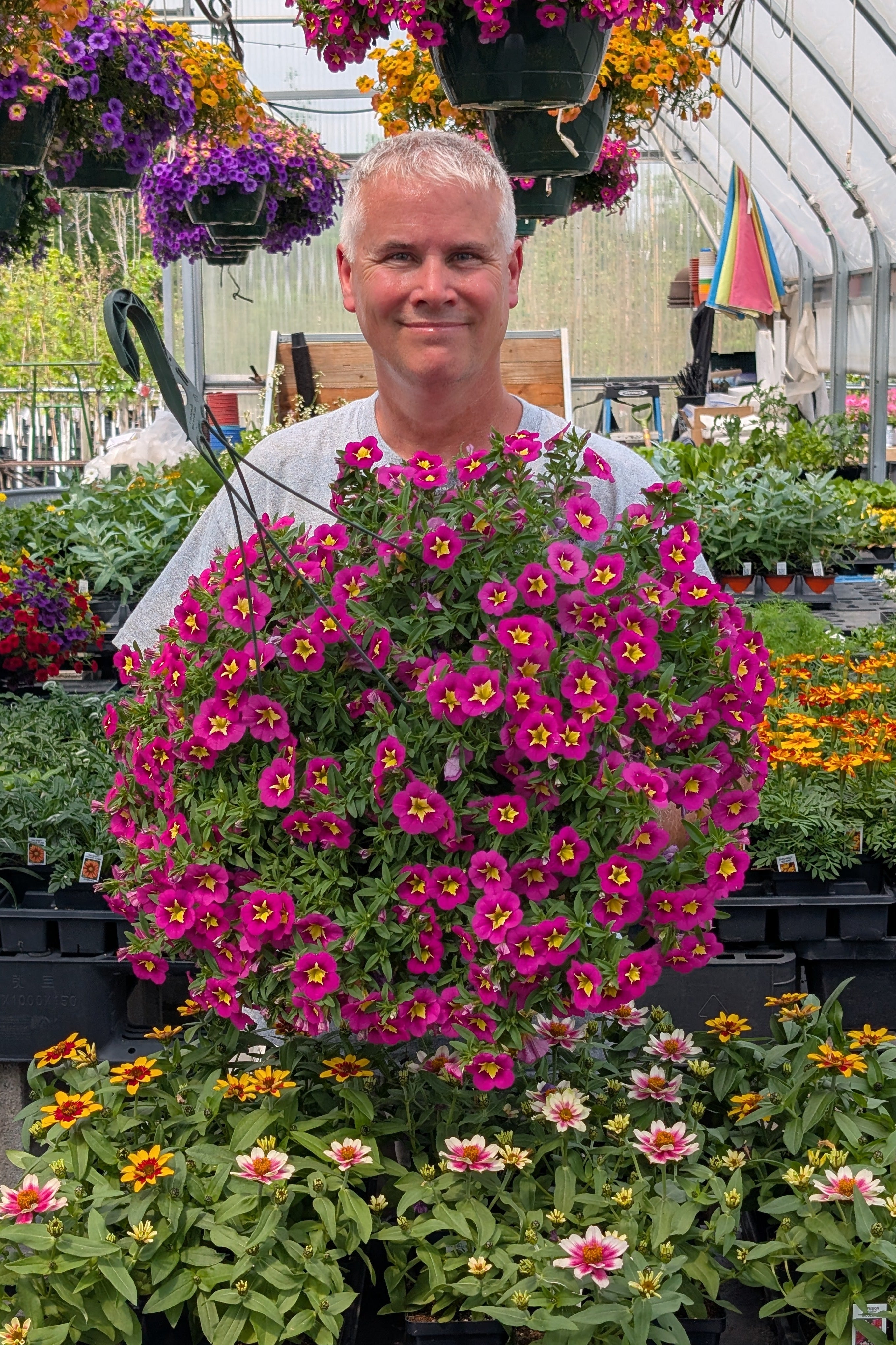 Pink Star Mother's Day Hanging Basket